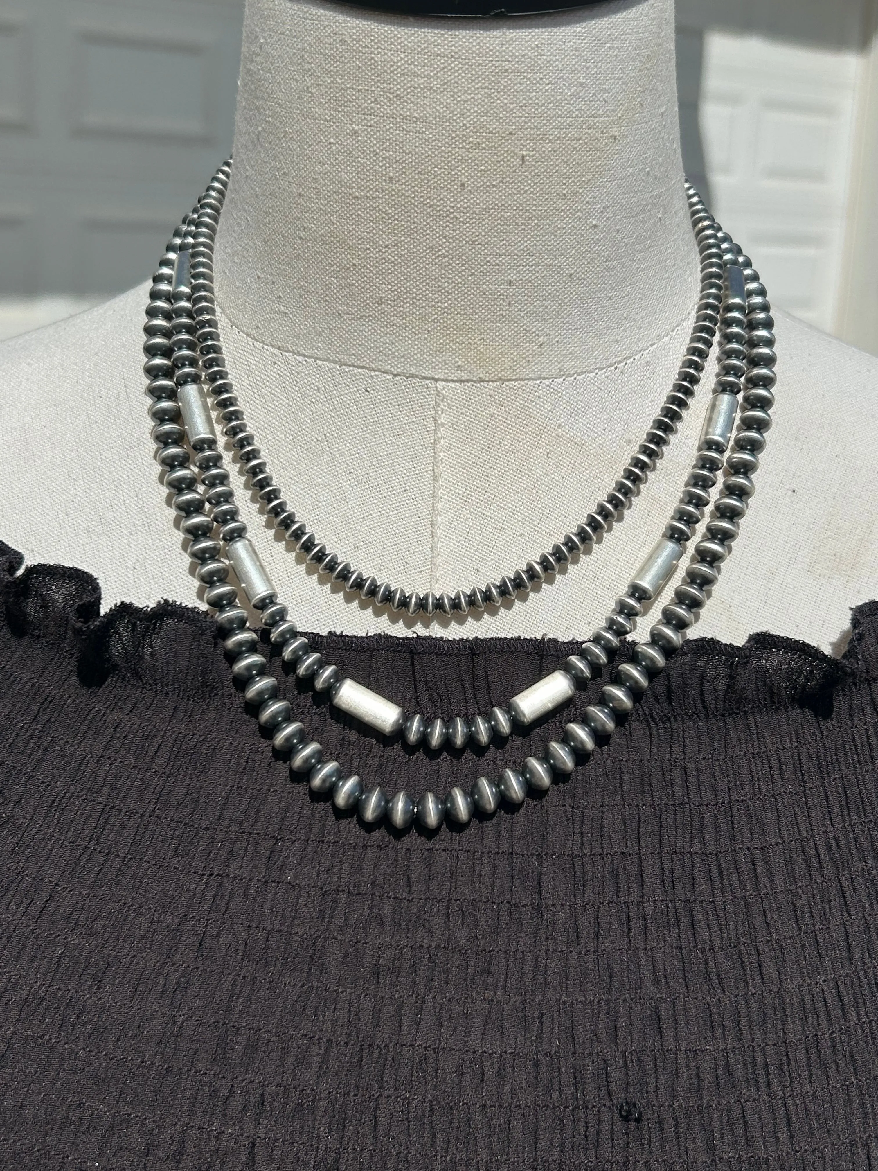 3 Strand Sterling Pearl Necklace