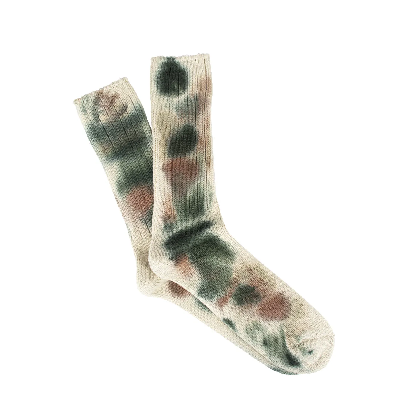 Anonymous Ism Scatter Dye Crew Socks Khaki Melange