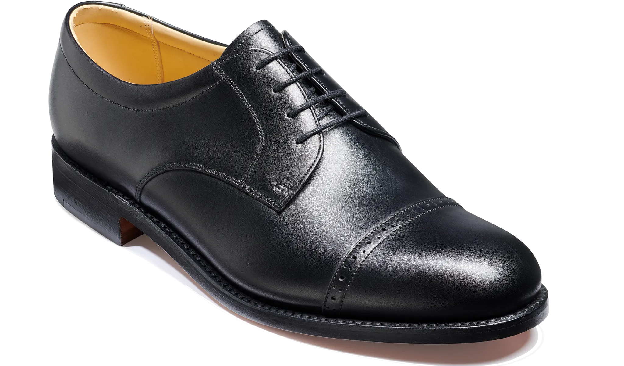 Barker Staines Toe-Cap Shoe -  Black Calf