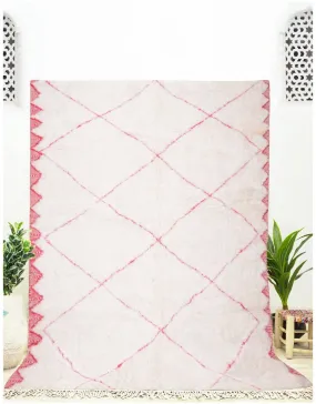 Beni Mrirt Moroccan White Pink Rug