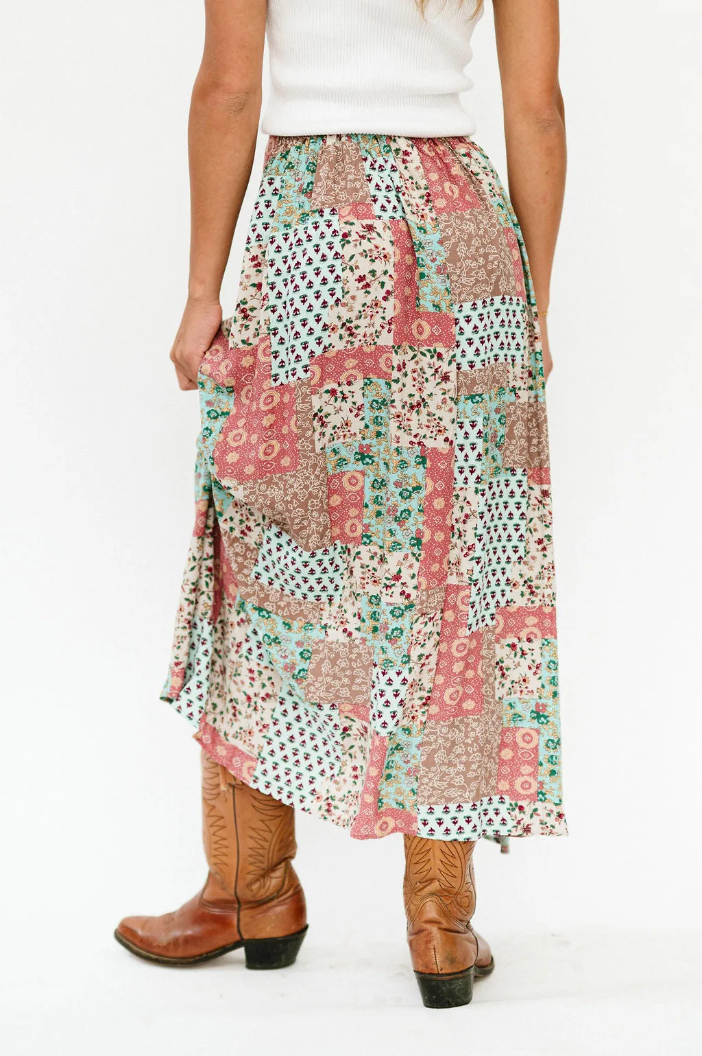 Bradyn Patchwork Print Skirt