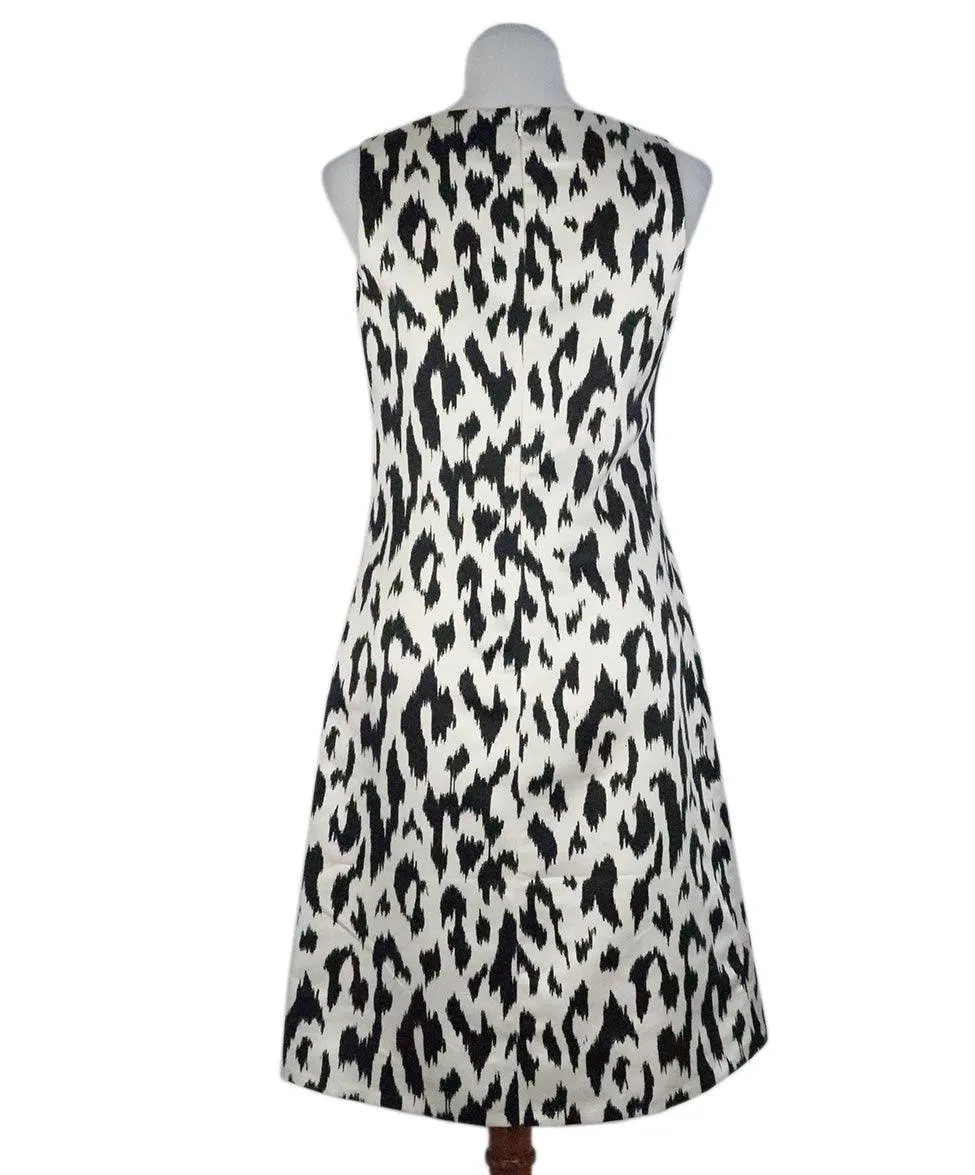 C Klein Black & White Silk Dress sz 4