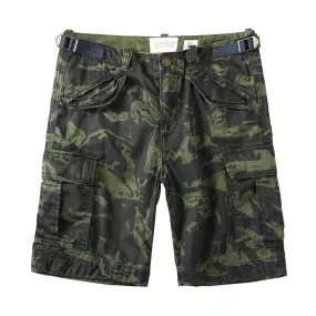 Casual Cotton Elastic Camouflage Men's Cargo Shorts