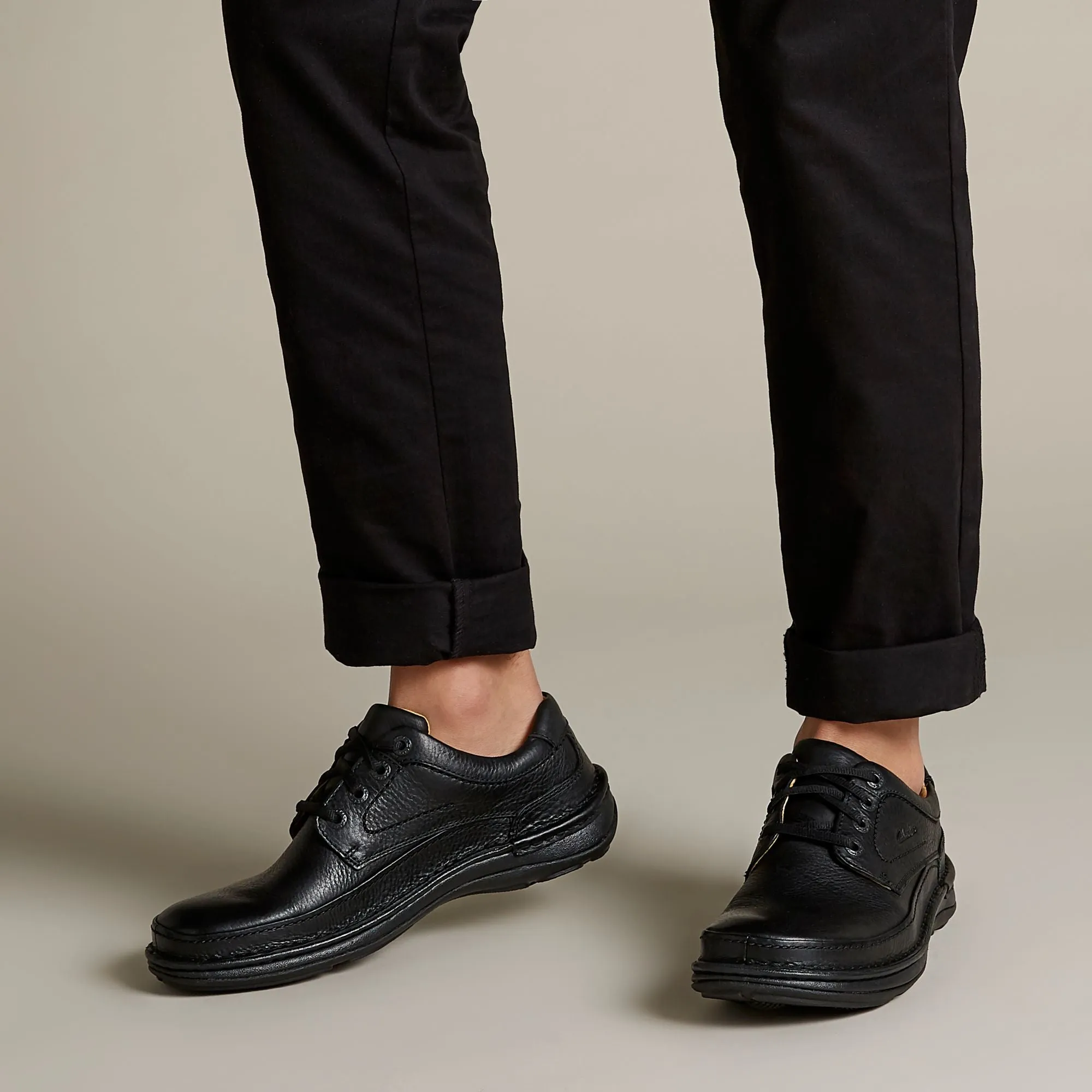 Clarks Nature Three Black Leather