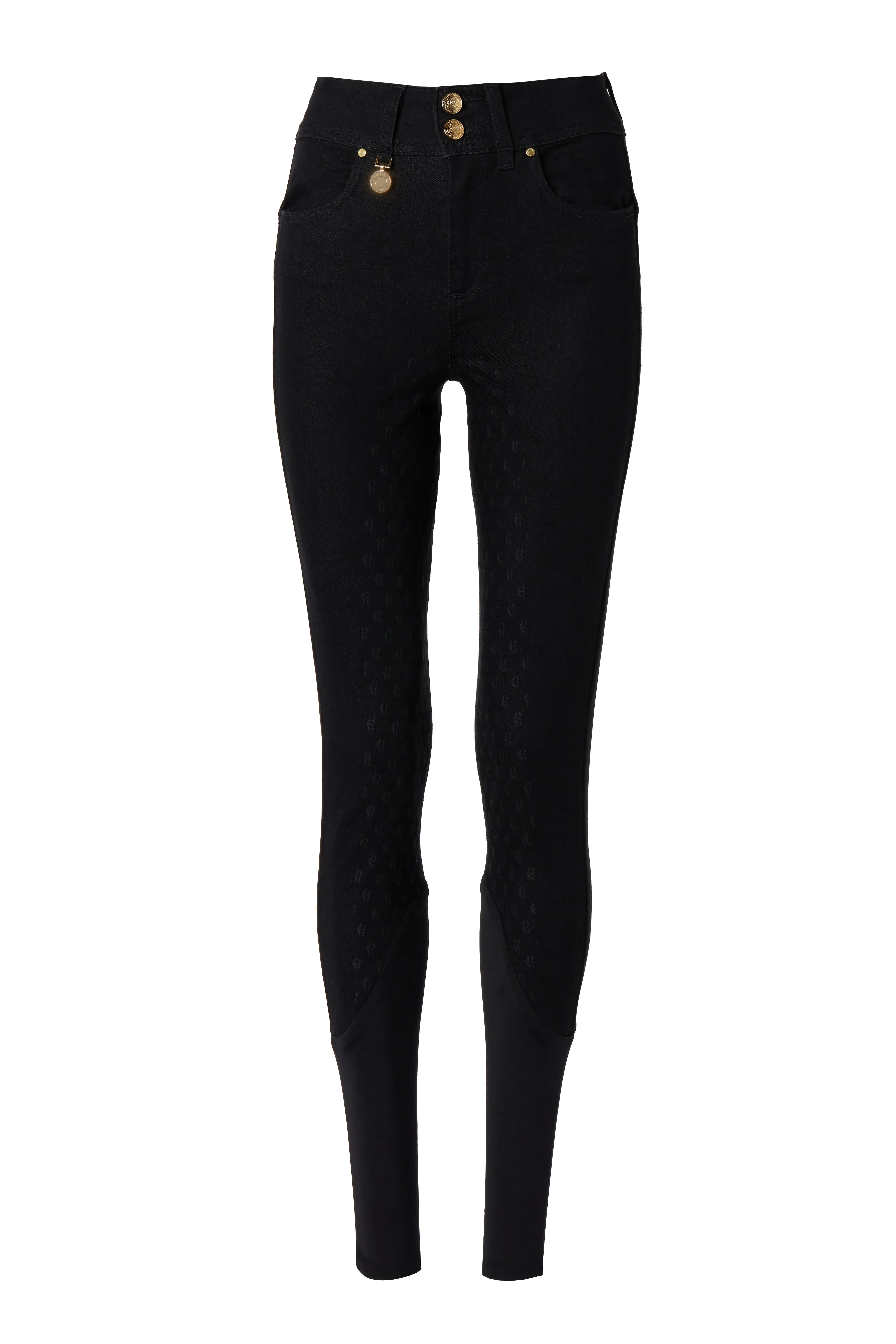 Denim Thermal Full Grip Breeches (Black)