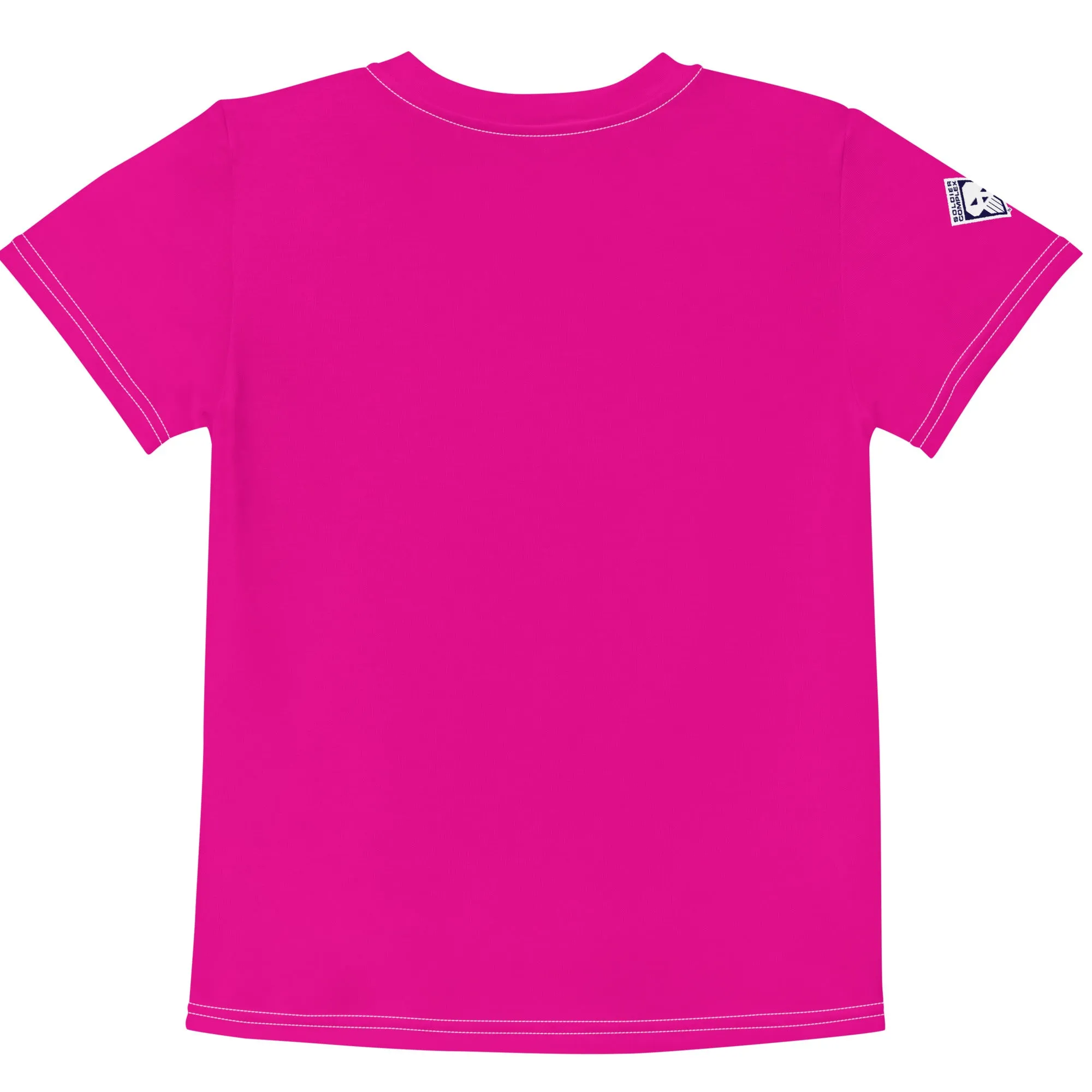 Dynamic Comfort: Girl's Short Sleeve Classic Jiu-Jitsu Rash Guard - Hollywood Cerise