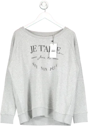 eleven loves Grey Printed Sweatshirt UK L