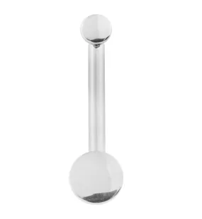 Flat Disk Vertical Clitoral Hood Internally Threaded Titanium Barbell