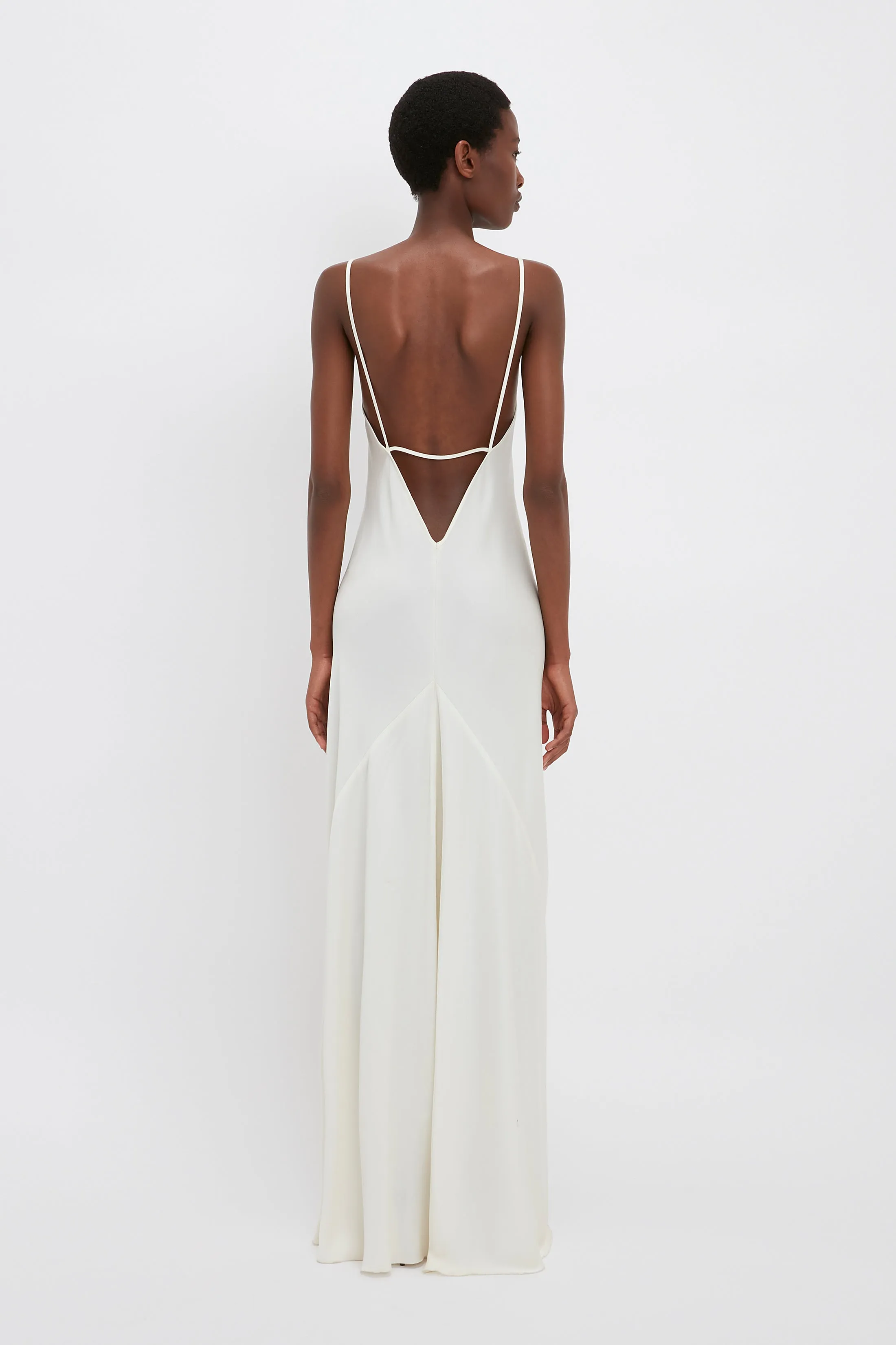 Floor-Length Cami Dress In Ivory