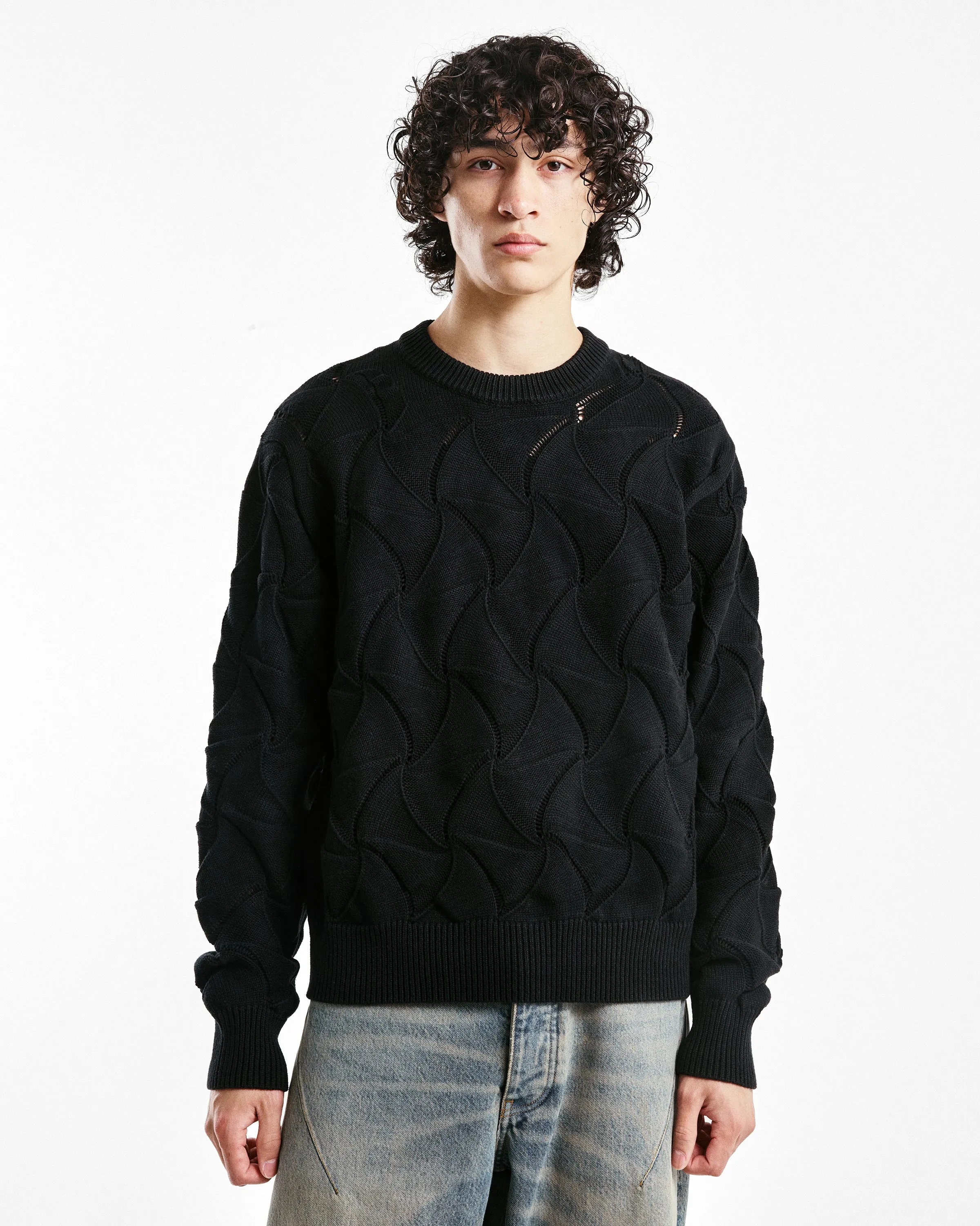 Geo Crewneck Knit