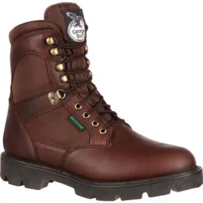 Georgia Men's Homeland 8" Stl Toe Waterproof Work Boot - Brown - G107