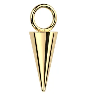 Gold PVD Cone Titanium Charm