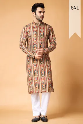 Golden Sands Printed Kurta Pajama