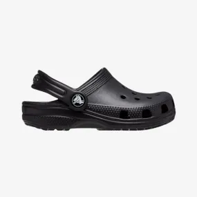 gradeschool crocs classic clog (black)