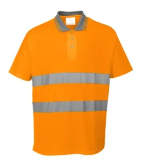 HI Viz Cotton Comfort Short Sleeve Polo Shirt Ris 3279 Portwest S171