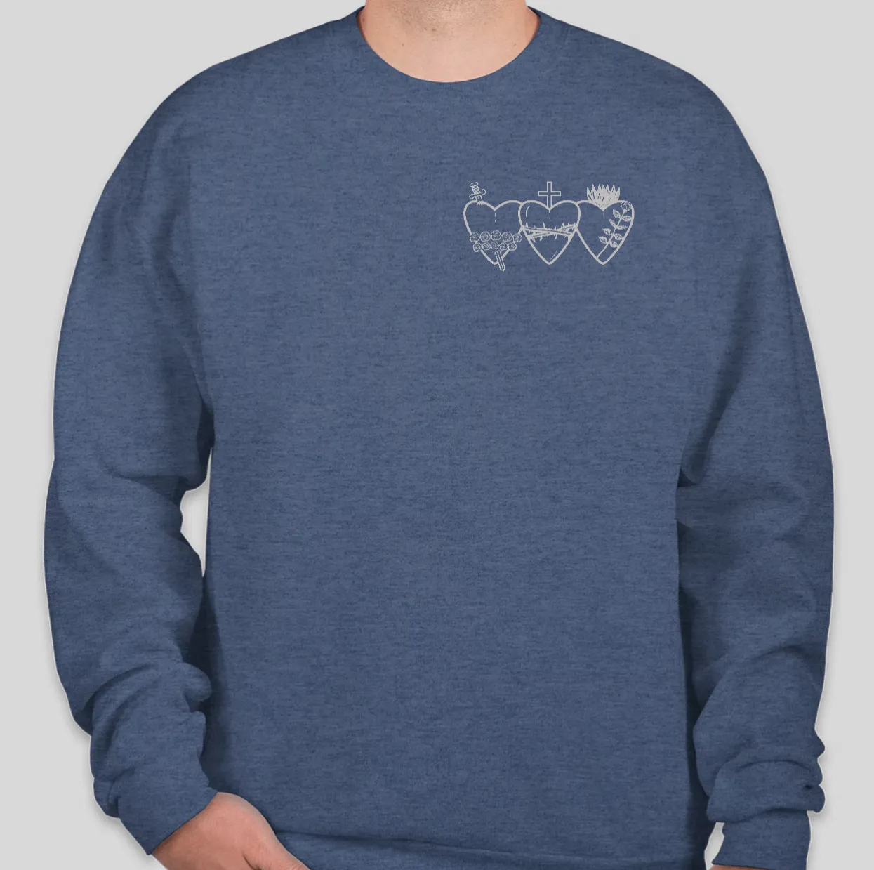 Holy Family Hearts® Mens Crewneck