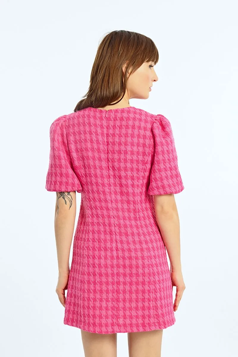 Houndstooth Woven Dress