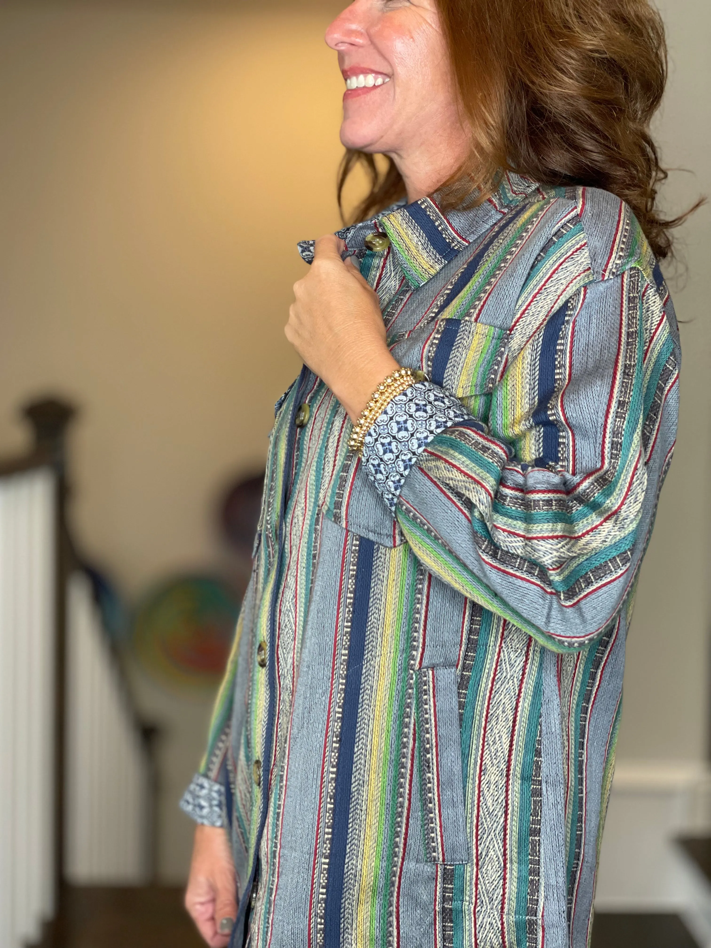 Ivy Jane Serape Striped Shacket