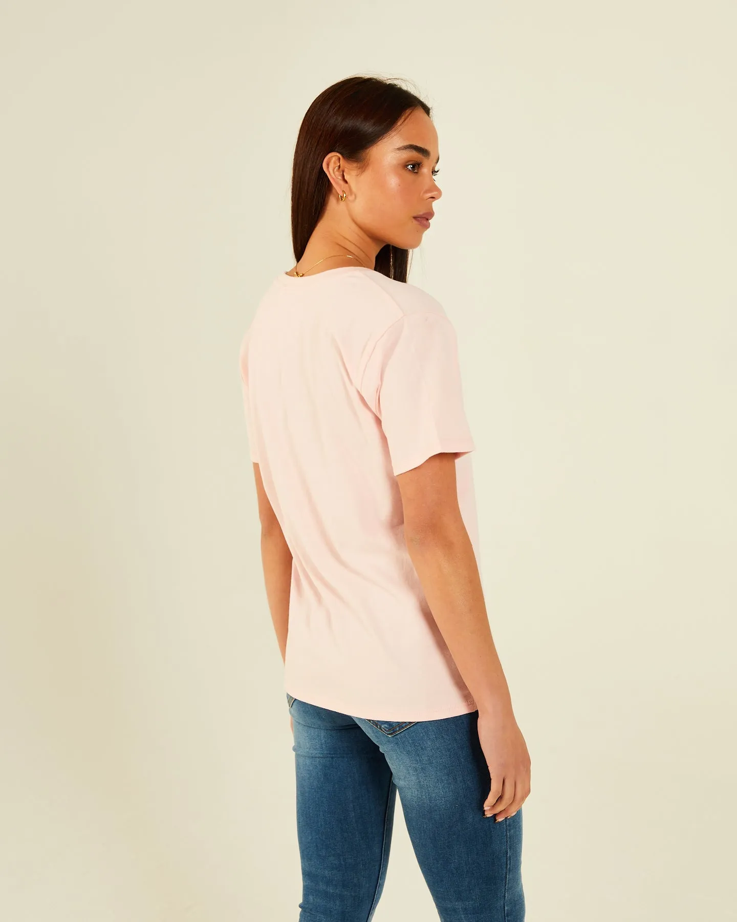 Jada Basic O Neck Bermuda Pink