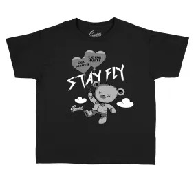 Kids Cool Grey 11 Shirt - Money Over Love - Black