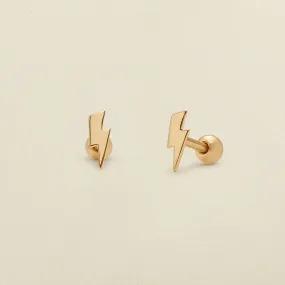 Lightning Bolt Stud Earrings | Final Sale