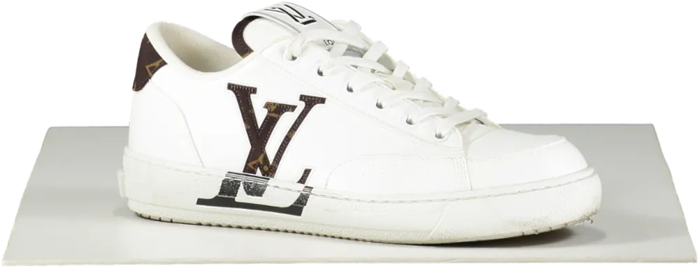 Louis Vuitton White LV Logo Charlie Trainers UK 5 EU 38 👠