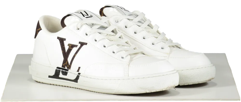 Louis Vuitton White LV Logo Charlie Trainers UK 5 EU 38 👠