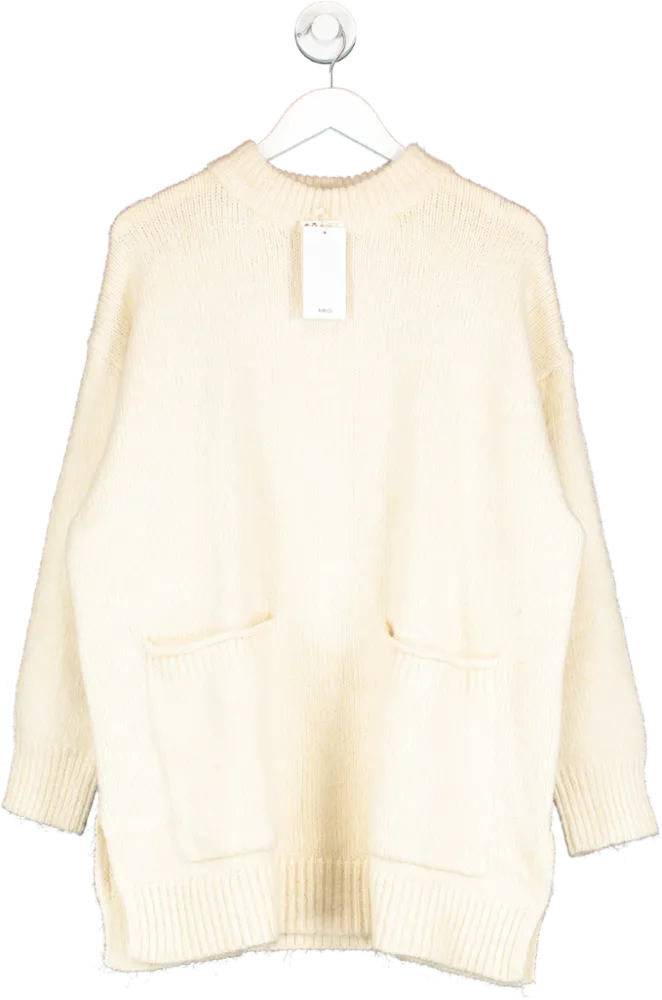 MANGO Cream Oversize Knit Sweater BNWT UK M