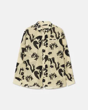 Marije - Printed Organza Shirt - Ibiza Off Black