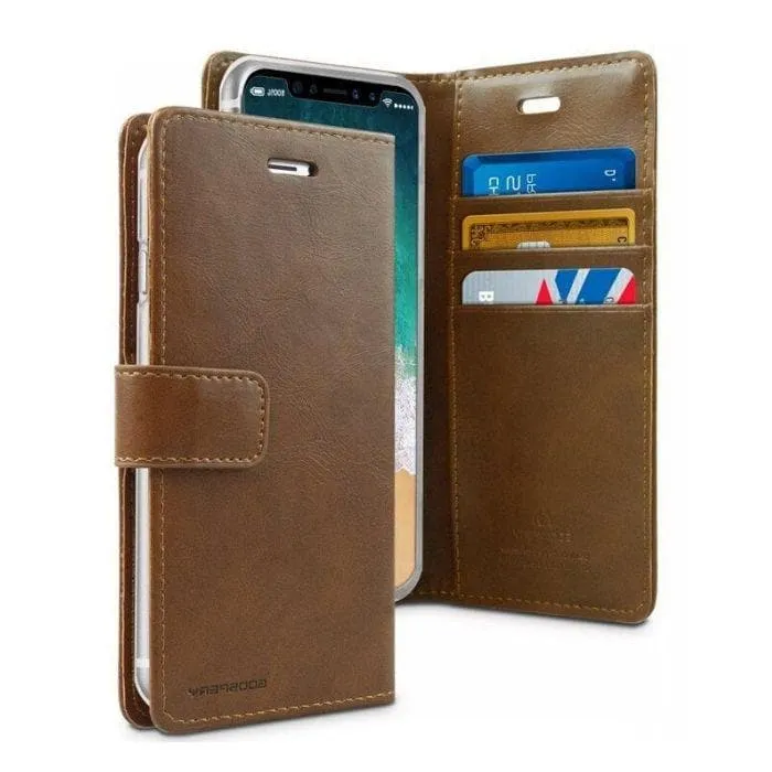 Mercury Blue Moon Diary Case for iPhone XR - Brown