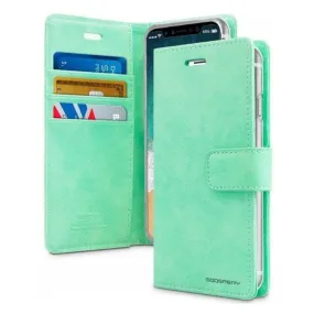 Mercury Blue Moon Diary Case for iPhone X/XS - Mint