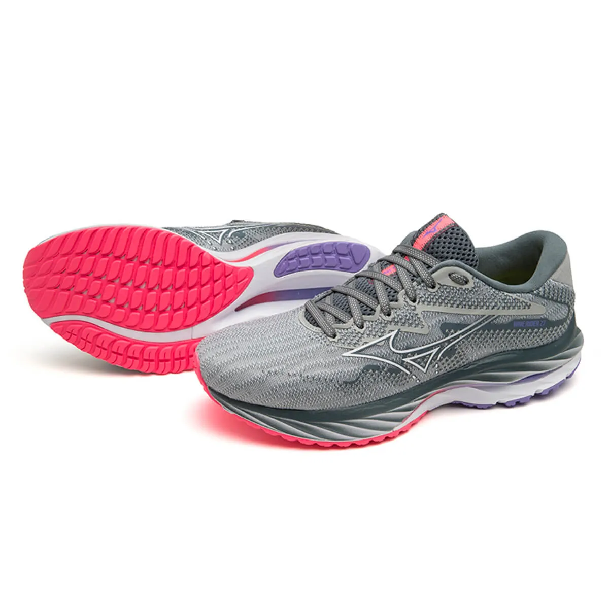 Mizuno Wave Rider 27 Womens | Pblue/white/h-Vpink