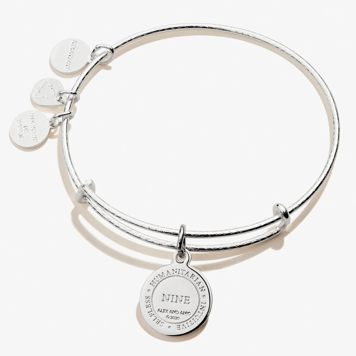 Number 9 Charm Bangle