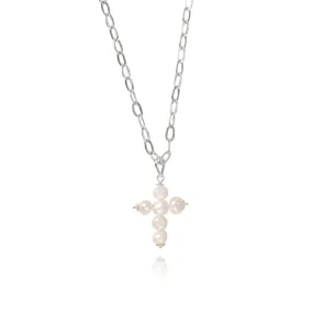 Olivia Silver Cross Necklace