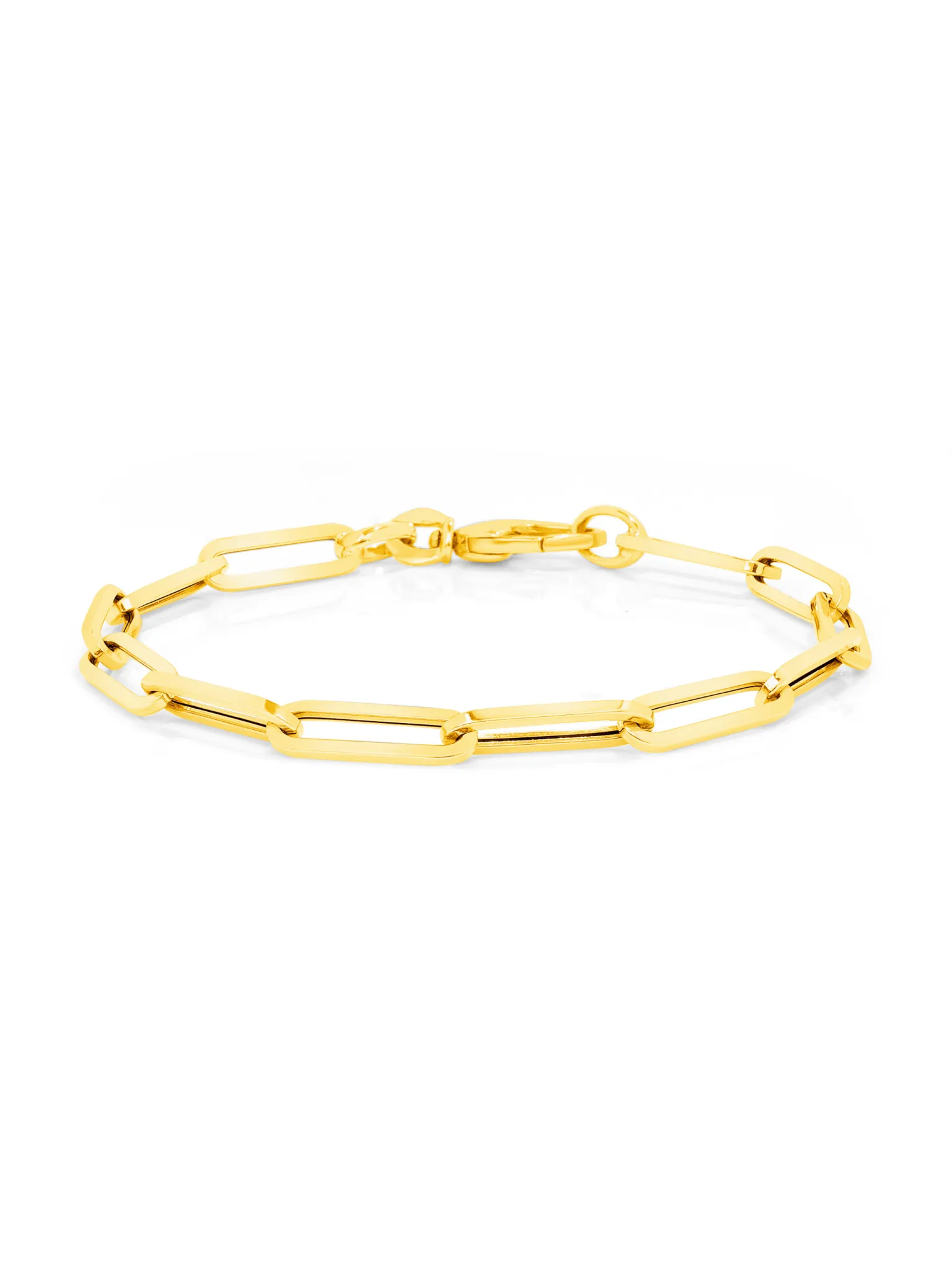 Paperclip 'L' Bracelet 14K