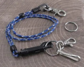 ParaCord Multiuse Key Chain / Wallet Chain 16" "  Blue Camo