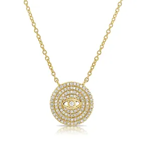 Pave Evil Eye Necklace