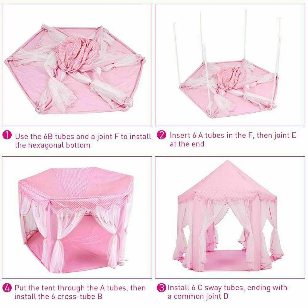 Pink Fairy Kids Indoor Play Tent