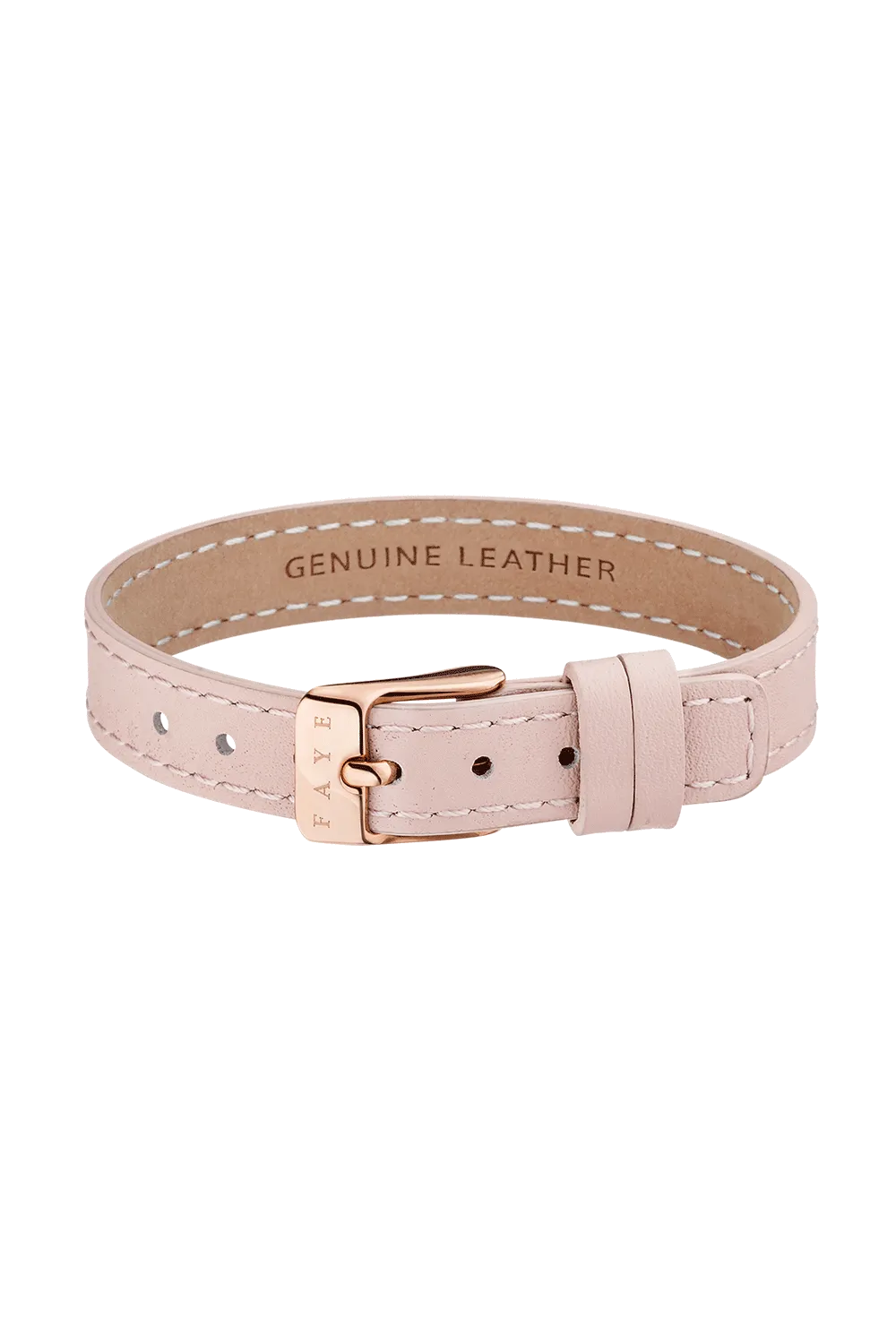 Pink Leather Strap Rose Gold