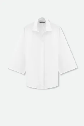 REMI KIMONO SLEEVE SHIRT IN ITALIAN COTTON STRETCH