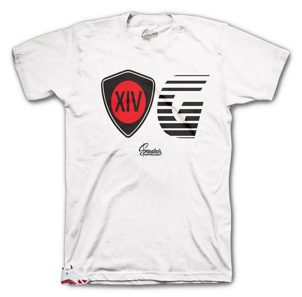 Retro 14 Candy Cane Shirt - OG - White