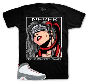 Retro 9 Fire Red Never Discuss Shirt