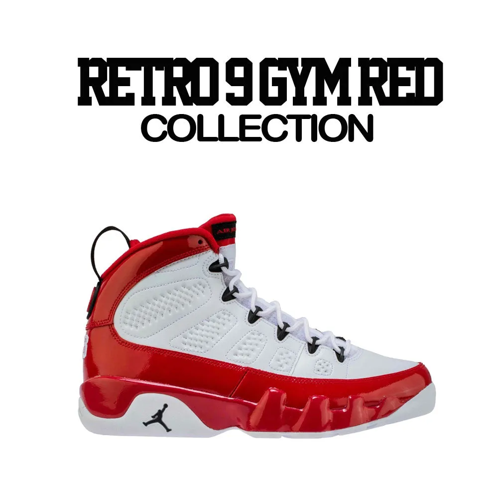 Retro 9 Gym Red Shirt - Greatness Cross - Black