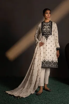 Sapphire Embroidered Khaddar 3 Piece Suit SAP110