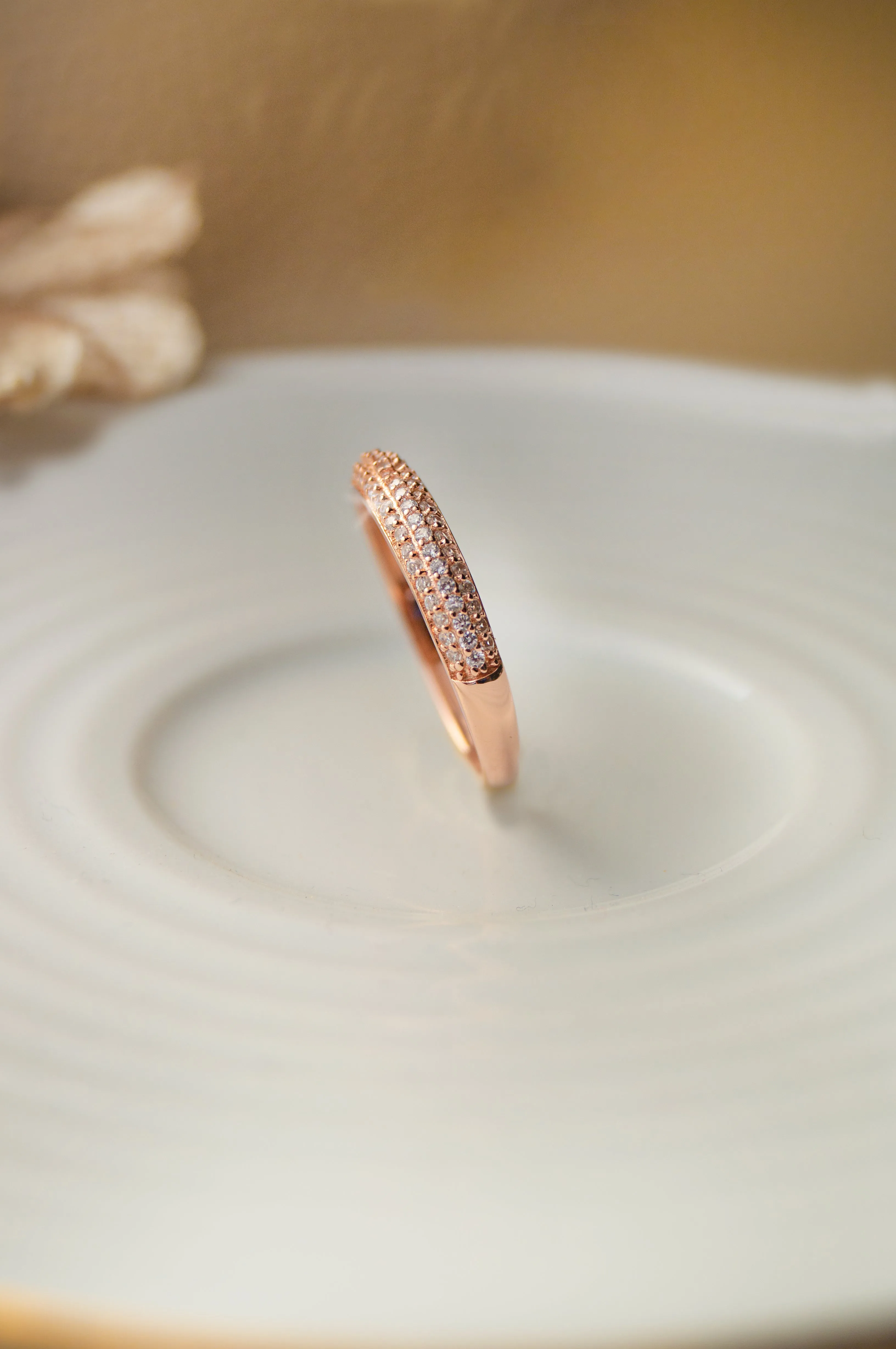 Sequence Studded Sterling Silver Band