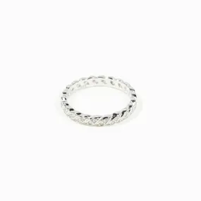 Silver Eternity CZ Ring