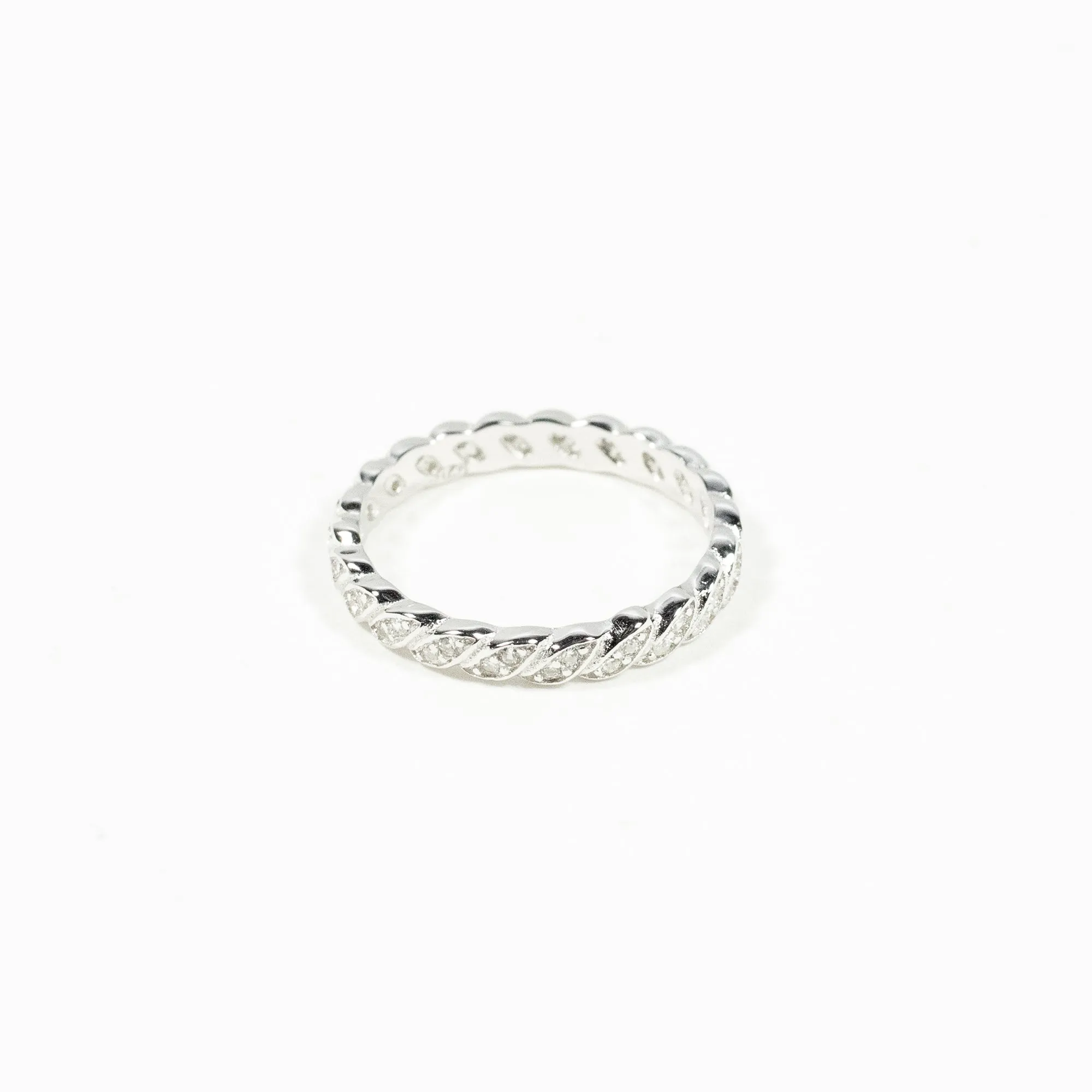 Silver Eternity CZ Ring