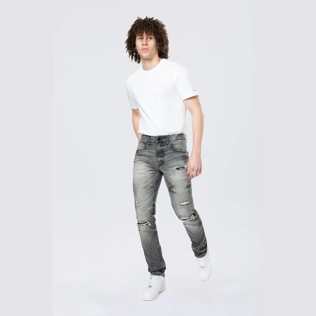 Slim Wave Effect Jeans - Eris Grey