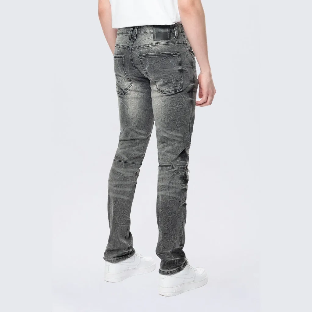 Slim Wave Effect Jeans - Eris Grey