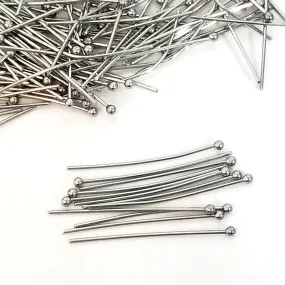 Stainless Steel Ballpins, 30mm (1 3/16" inches), 0.6mm thick, 23 gauge, Lot Size 200 (Approximately), #1301